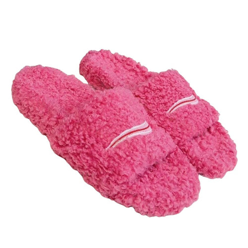 Designer Women's Slides Soft Fuzzy Slippers for Indoor & Outdoor